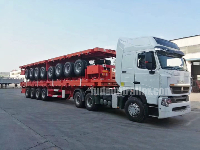 4 axle flat bed trailer