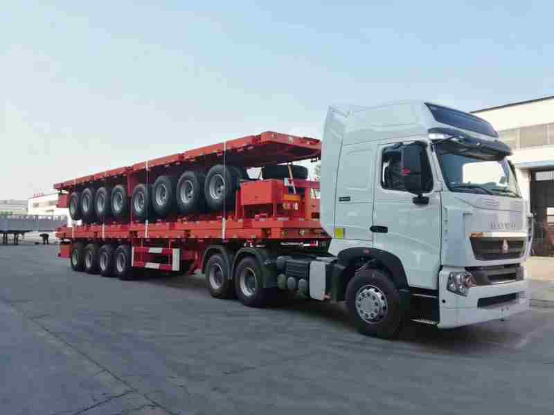 Fudeng 4 Axles Flatbed Trailer For Sale
