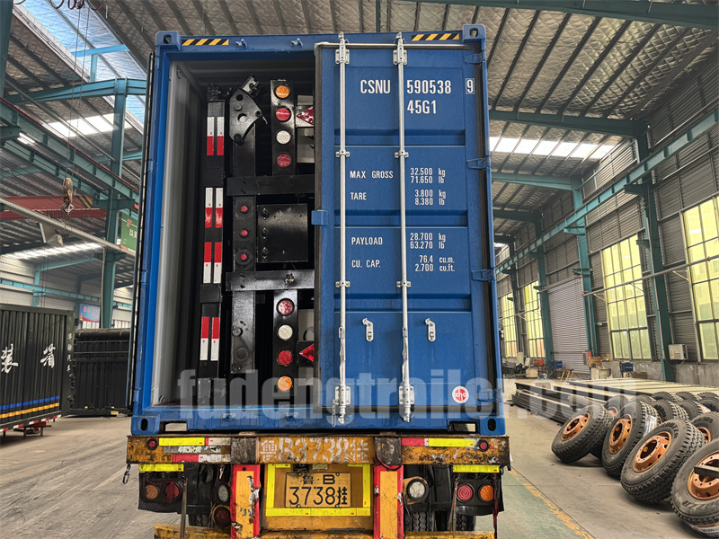 Strategic Logistics: Brown Tri-Axle Skeleton Trailers Shipped to Guinea via Container