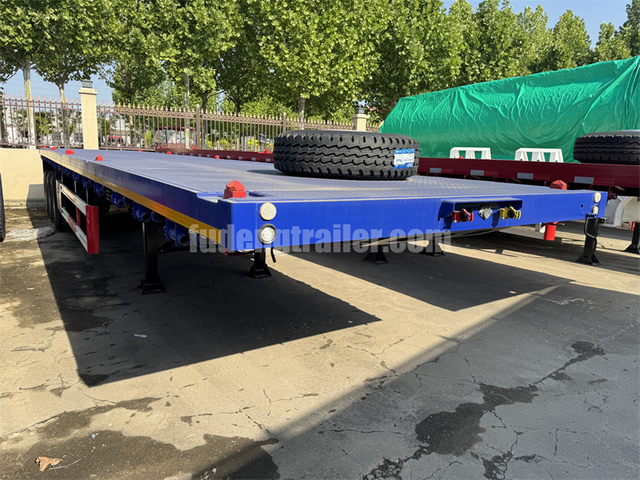 4 Axles Flatbed Trailer With Front Board