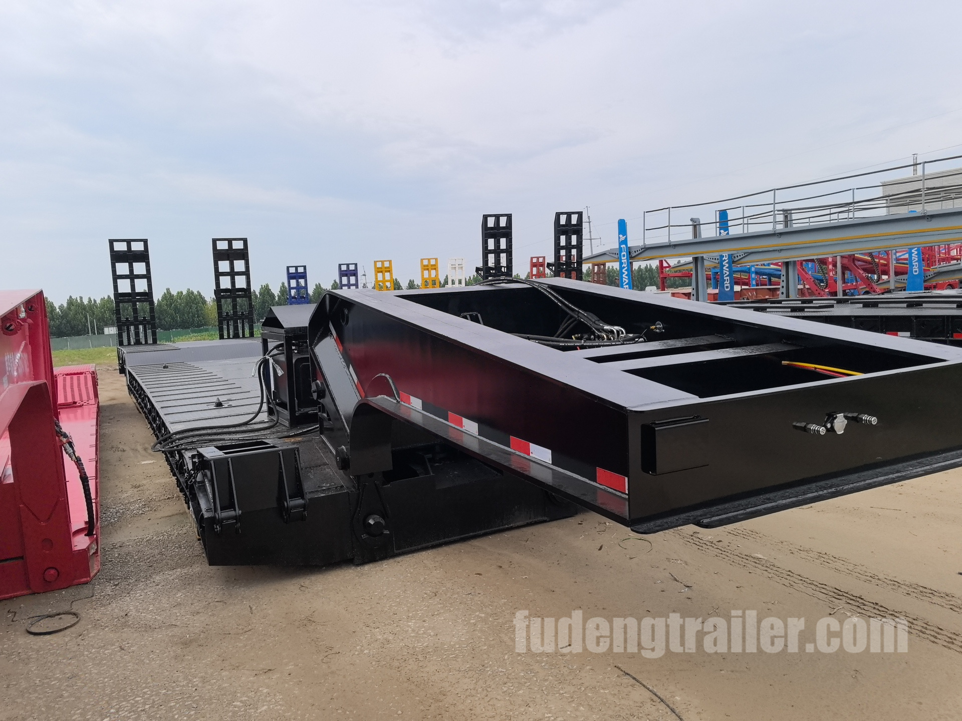 4 Axle Front loader lowbed trailer