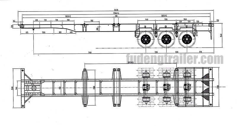 20FT Container Chassis Trailer