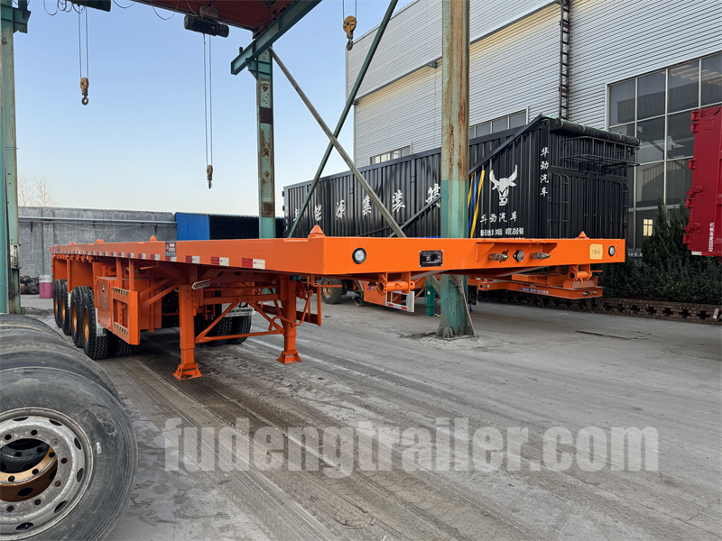 2 Units 4 Axles 80 Tons Flatbed Trailers Shipped to Venezuela (6)