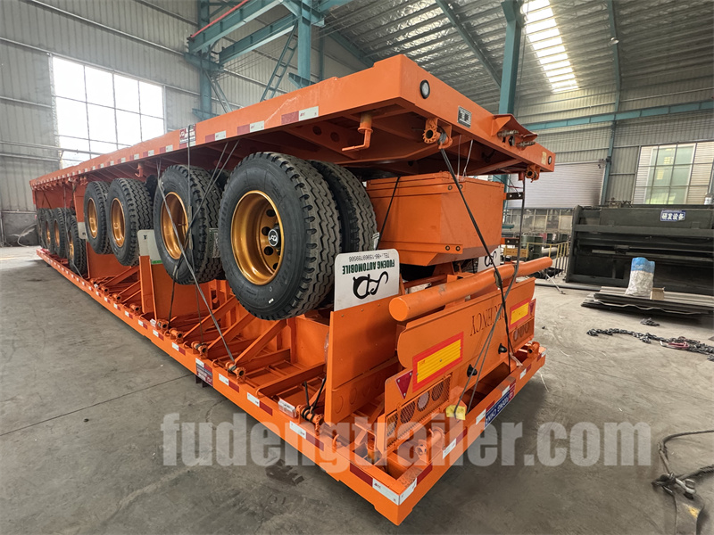 2 Units 4 Axles 80 Tons Flatbed Trailers Shipped to Venezuela (4)