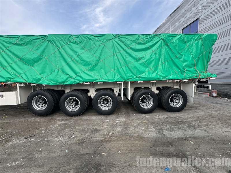 10 Five-Axle Fence Cargo Trailers Shipped to Ghana (6)