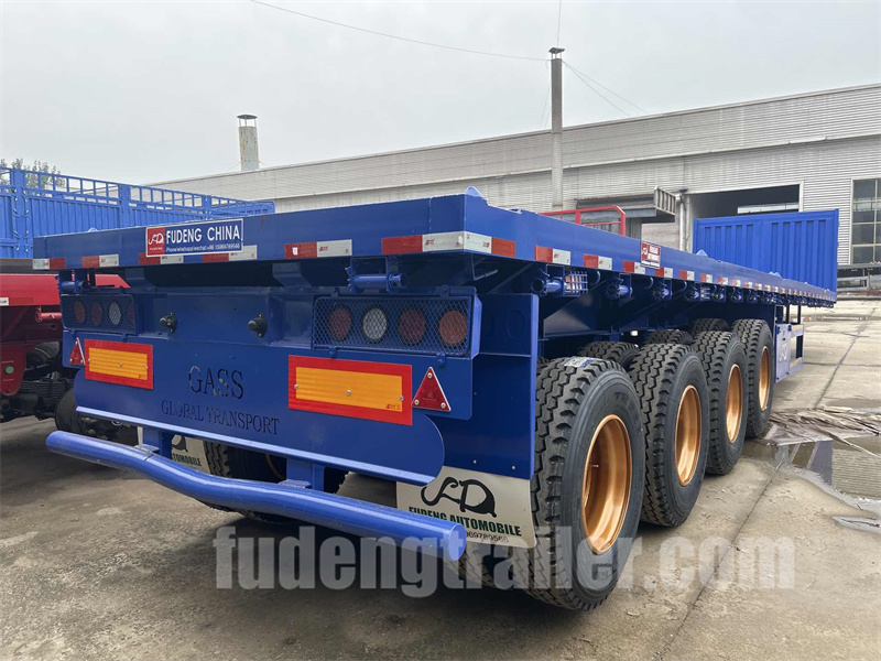4 Axles Flatbed Trailer With Front Board